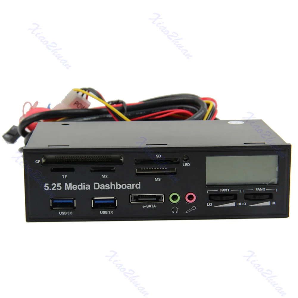 

USB 3.0 All-in-1 5.25" Muiti-function Media Dashboard Front Panel Card Reader Drop Shipping