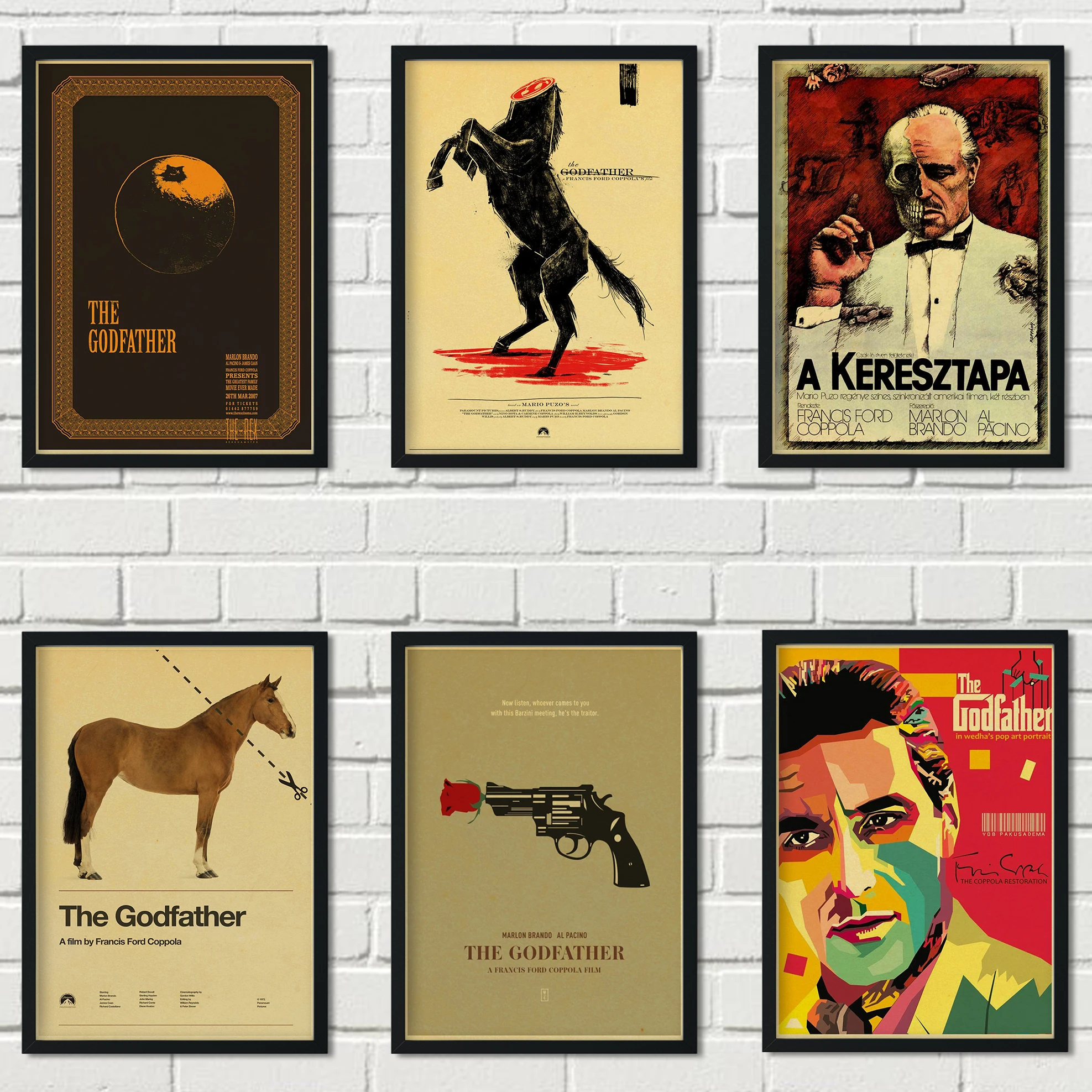 Популярный постер из крафт бумаги в стиле ретро с изображением крестного отца