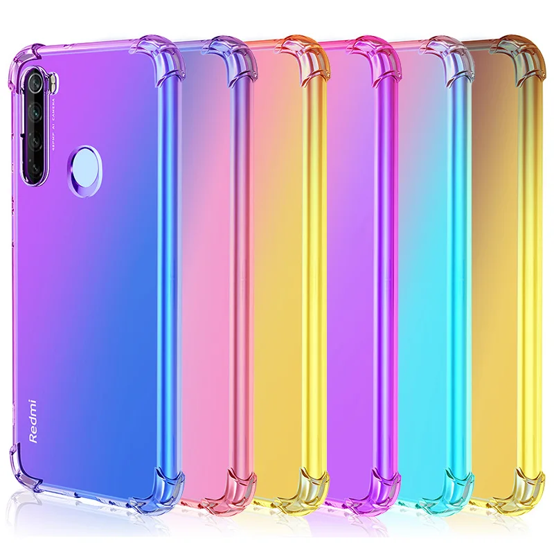 Цветной мягкий чехол с градиентом для Xiao mi Red mi Note 8T Note 8 Pro, противоударный чехол для mi Note 10 mi 9 Lite mi A3 CC9e Red mi 8 8A