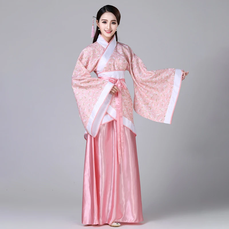 Style 1 165-180High Quality Hanfu Emboridery Traditional Chinese Style Dance Costumes Qing Dynasty Dramaturgic Dress for Women Peri Robe - Цвет: Style 1