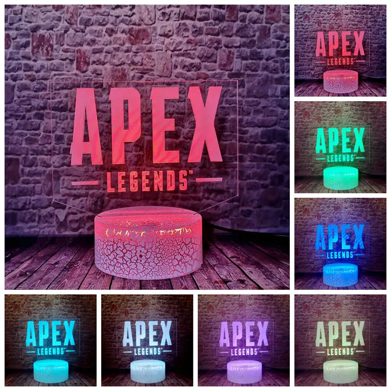 

Флэш-память Modol битва Figuras Apex цифры juguetes 3D светодиодный ночной Светильник Красочные Изменение светильник PUBG движущиеся и игрушечные фигурки...