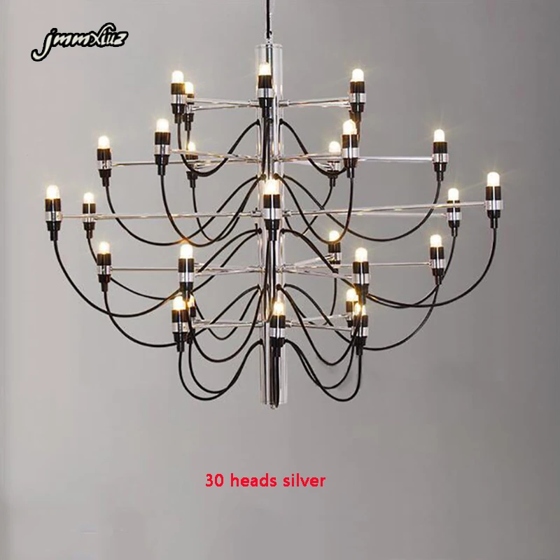 Jmmxiuz-Lámparas de decoración moderna para el hogar Gino sarfatti, 30/50 dorado/plateado, Lámpara con diseño de comedor, luz para la habitación