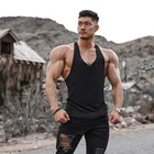 Бренд Muscleguys, одежда, летний топ на бретелях для мужчин, фитнес, спортивные костюмы, Стрингер, бодибилдинг, рубашка без рукавов, приталенный облегающий жилет