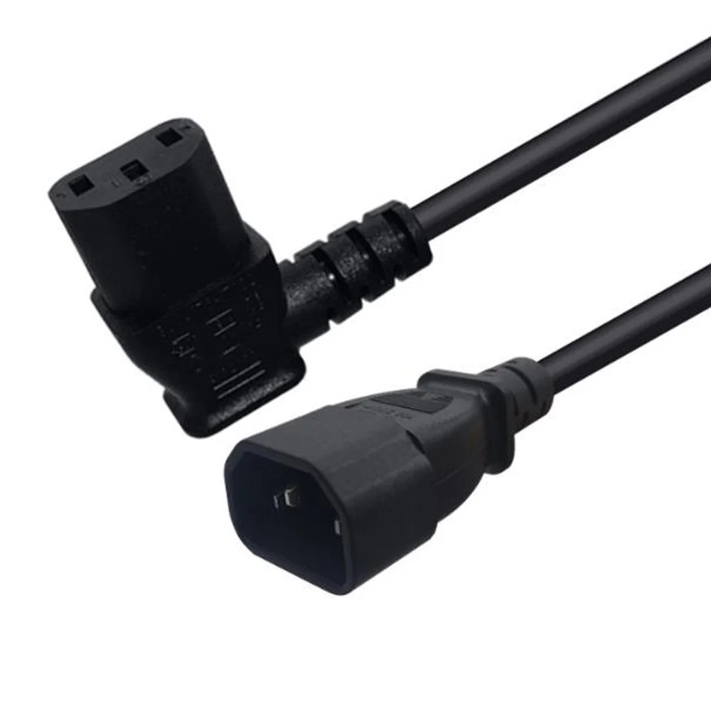 Черный 0 1 м 3 6 2 пвх медь IEC320 C14 до C13 Удлинительный шнур прямой локоть PDU Шасси