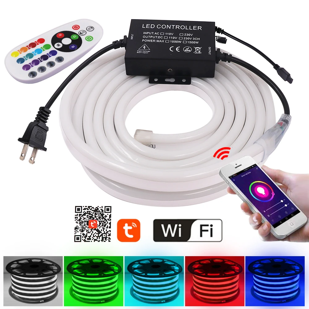 RGB-Лента светодиодная 220 В 110 1500 Вт с 24 кнопками | Лампы и освещение
