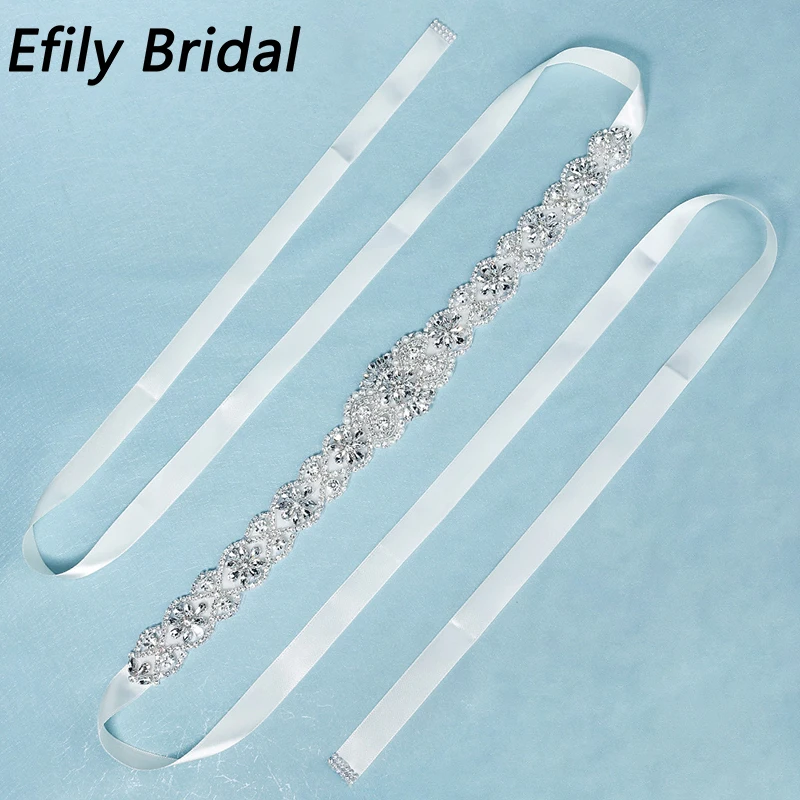

Miallo Bridal Rhinestone Belts for Women Wedding Accessories Crystal Fashion Prom Dress Belt Strass Bride Sash Bridesmaid Gift