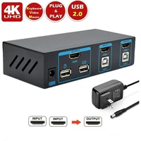 usb kvm switch sgeyr 2 port hdmi keyboard mouse kvm switcher 1 4 hdcp 4k 1080p 3d auto scan 2 in 1 out usb kvm switch