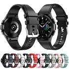 Оригинальный силиконовый ремешок для Samsung Galaxy Watch 4 Classic 46 мм 42 мм, силиконовый ремешок для Galaxy Watch 4 44 мм 40 мм 20 мм, спортивный ремешок