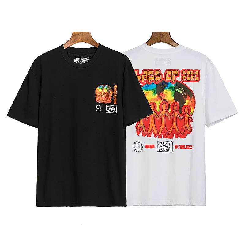 

Beautiful tide Travis hip hop Street print T-shirt