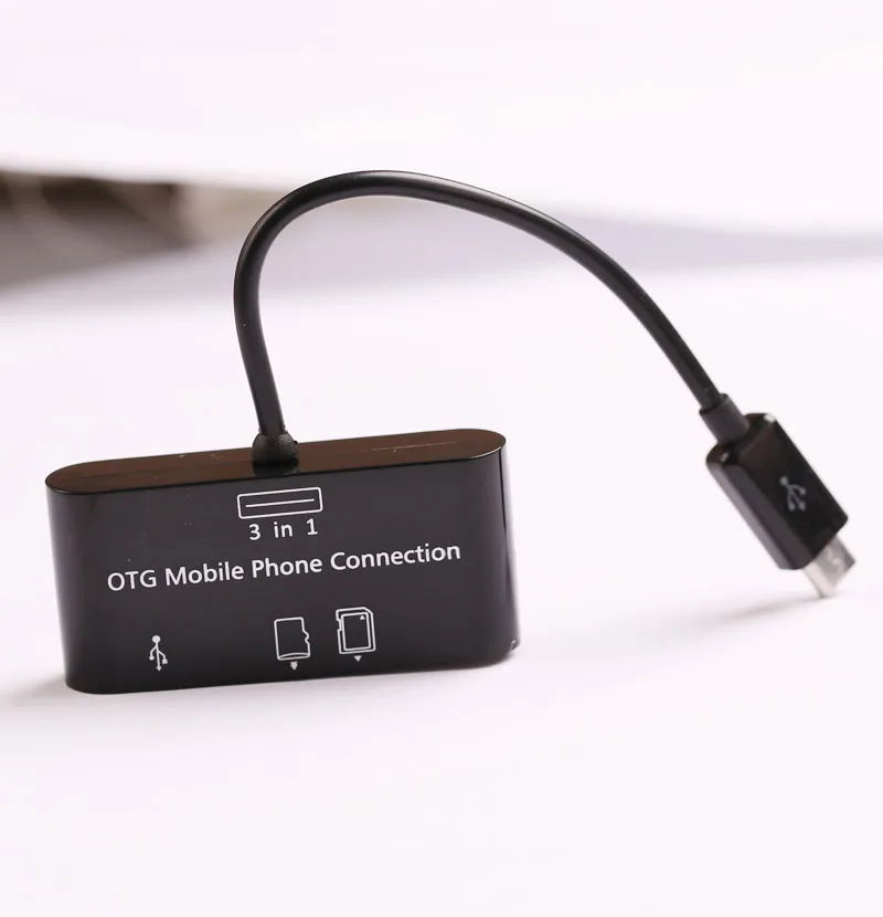3в1 OTG концентратор USB SD TF кардридер для Samsung Galaxy S7 S6 Edge S5 S3 Note 5 4 3 2 и других микро usb