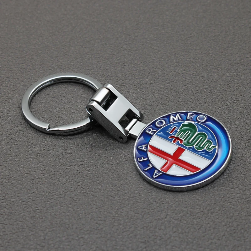 3D металлический автомобильный брелок для ключей автомобильная эмблема Alfa Romeo 147