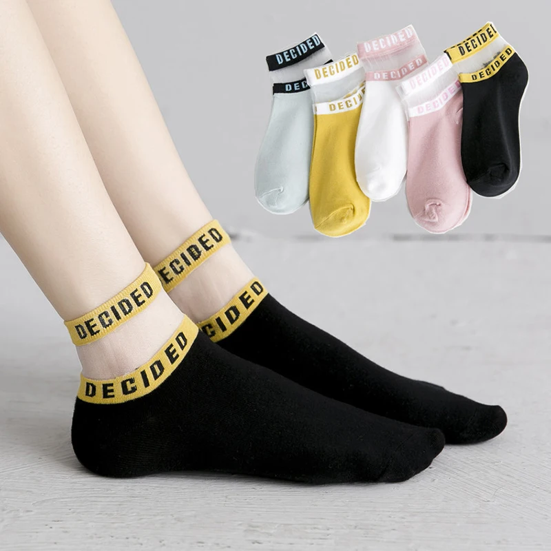 

Women's Socks Funny Cotton Splicing Stockings Spring And Summer Sports Leisure Comfortable Street Female's Socks
