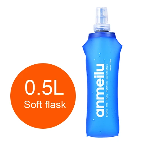 500ml Soft Flask Легкий гидратационный жилет для бега, рюкзак 15л, походная спортивная сумка для бега, марафона, велоспорта, альпинизма, спорта на открытом воздухе, упаковка XL - Цвет: 500ml Soft Flask
