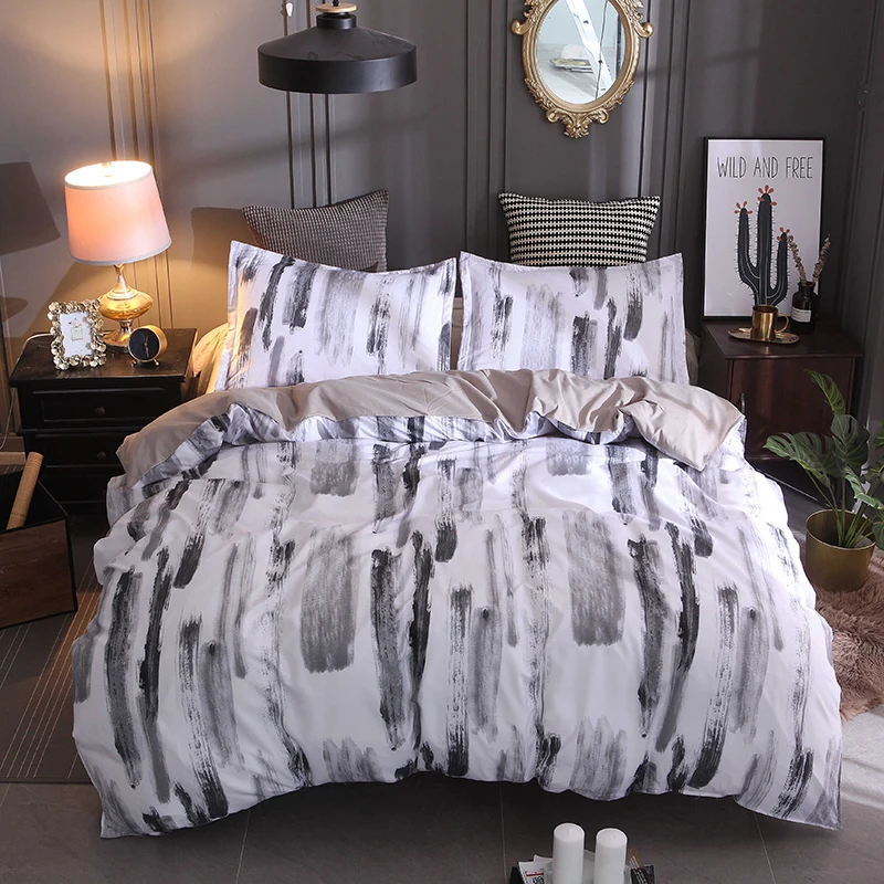 Комплект постельного белья из микрофибры и хлопка пододеяльник одеяло чехол с