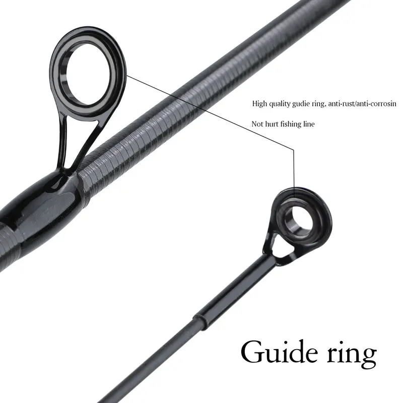 Sougayilang 2.1M Carbon Fiber Spinning Fishing Rod Portable 2 Section Ultralight Telescopic Travel Tackle | Спорт и развлечения