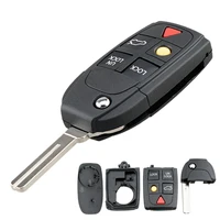 5 buttons car key fob case shell replacement flip folding remote cover fit for volvo s60 s80 v70 xc70 xc90