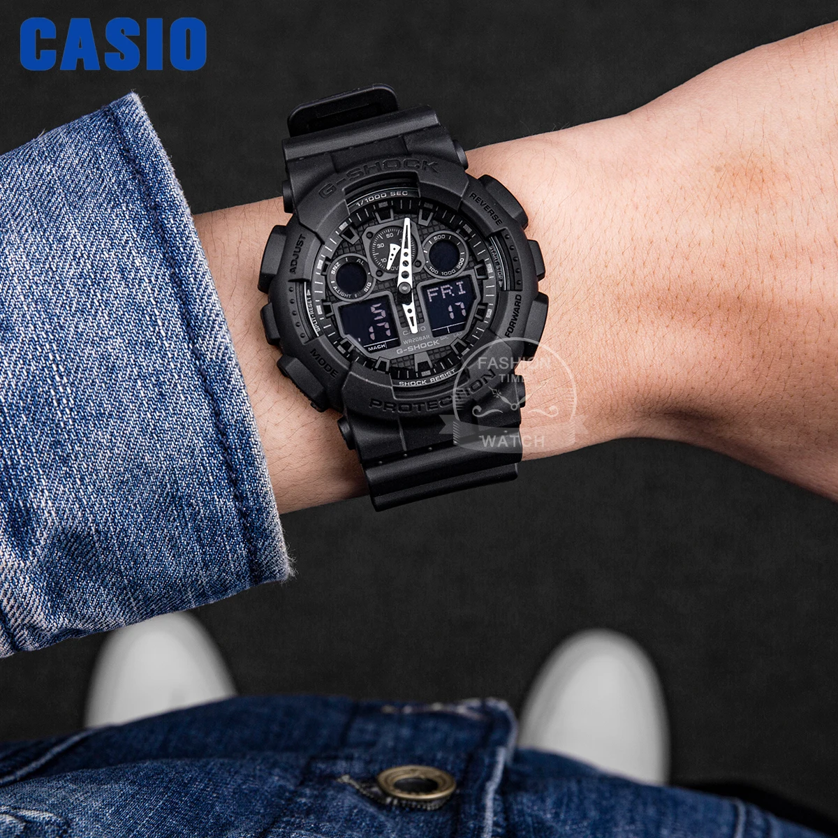 Мужские часы Casio g shock роскошный комплект военный хронограф светодиодный ные