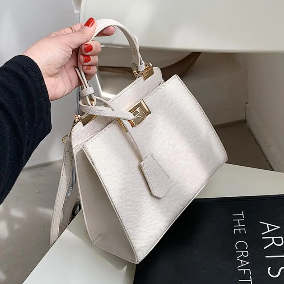 

Luxury Brand Ladies Tote Bag 2021 Fashion New Quality PU Leather Women's Designer Handbag Solid color Shoulder Messenger Bag