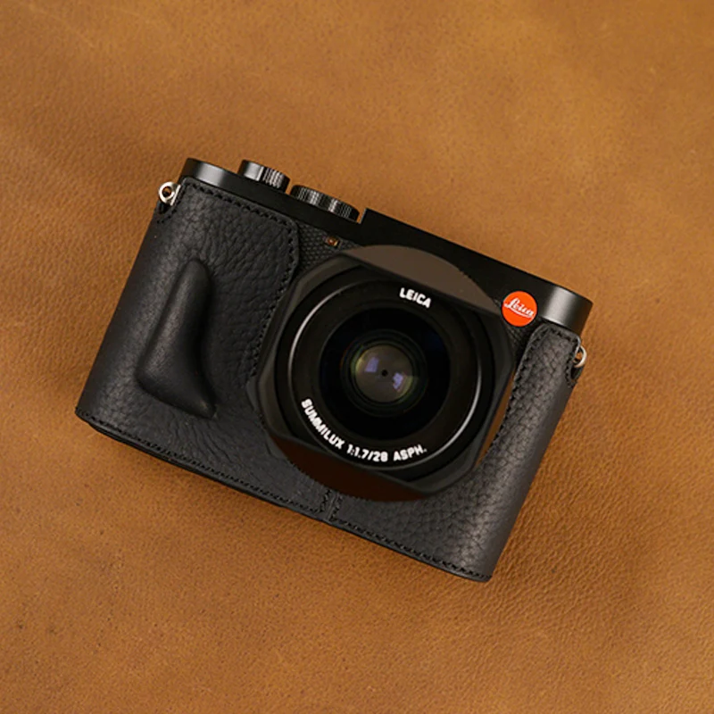 AYdgcam ручной работы из натуральной кожи чехол для камеры половина тела для Leica Q Typ 116 Leica Q2 Нижняя крышка ручка винтажный Чехол