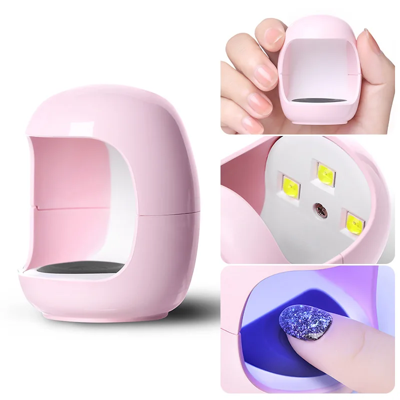 

Egg Shape Phototherapy Lamp Mini Portable Led UV Nail Dryer Lamp Nail Gel Polish Machine 3W Timing Nail Phototherapy Machine