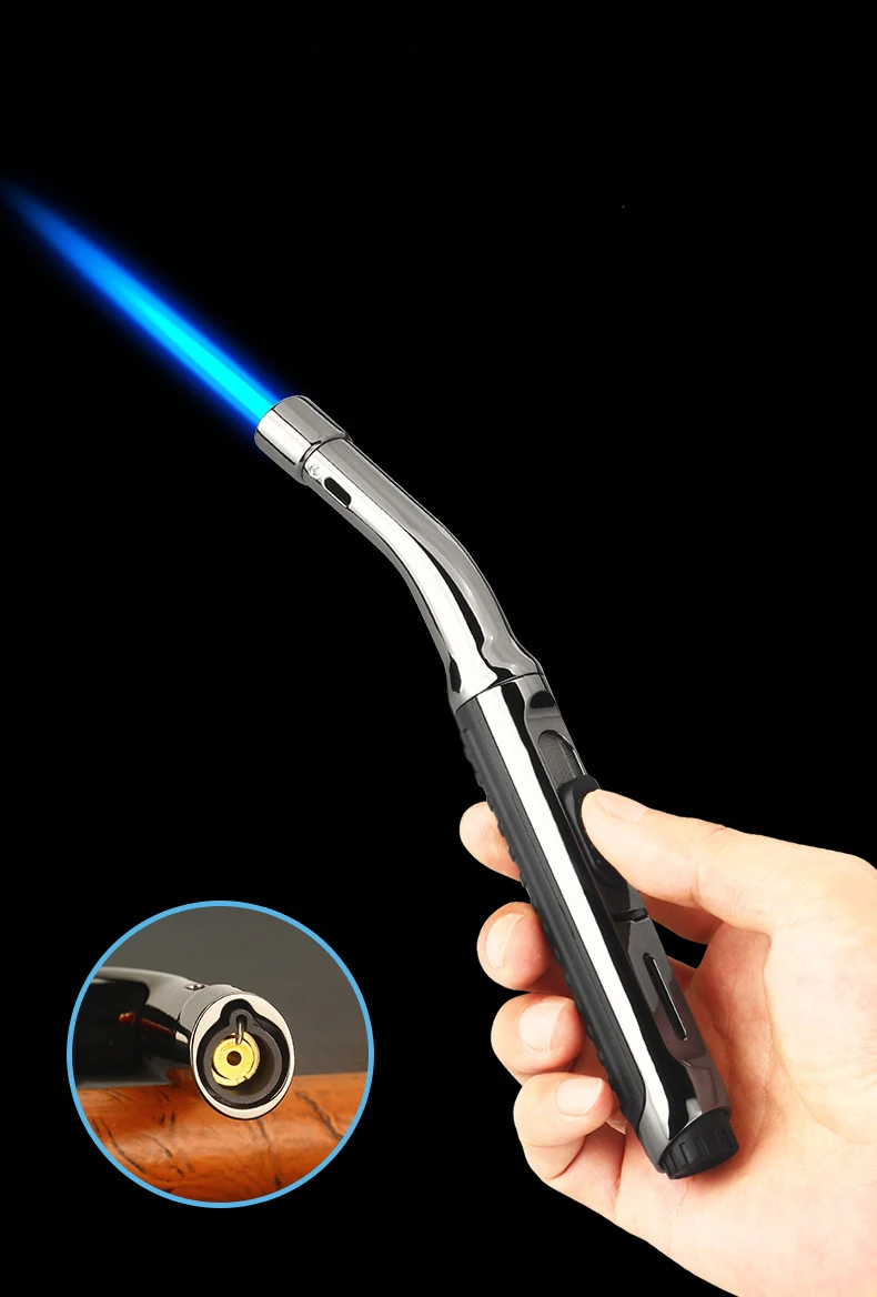 

Super Long Kitchen Cooking Torch Turbo Lighter Metal Gas Lighter Cigar Cigarette Lighters Smoking Accessories Gadgets for Men