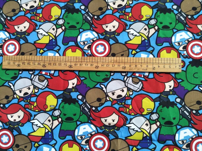 (5) 140 см ширина Marvel Супер Герой Мстители Собрать синий хлопок ткань для маленьких мальчиков одежда домашний текстиль наволочки DIY-BK643 - Цвет: (5)