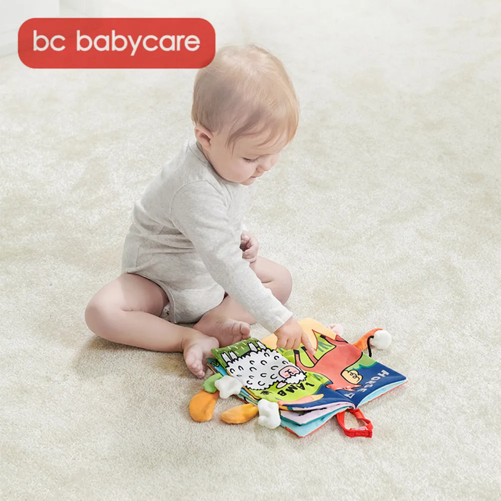 

BC Babycare Animal Tail Baby Cloth Book 3D Rustle Sound Reading Educational Soft Books Kids Intelligence Teether Toy Children