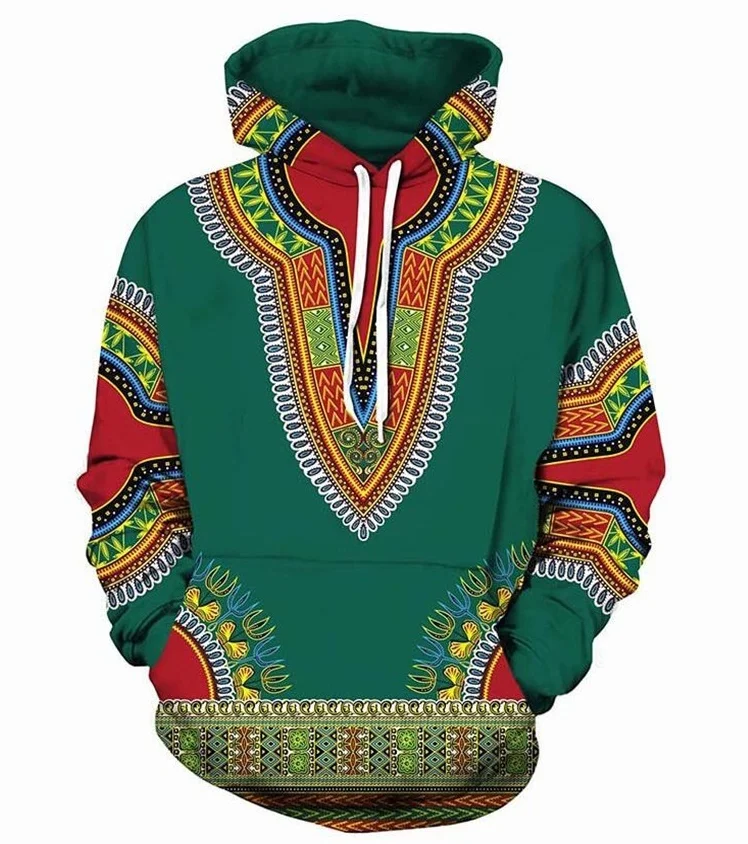Толстовка с капюшоном в африканском стиле для мужчин и женщин худи 3D принтом