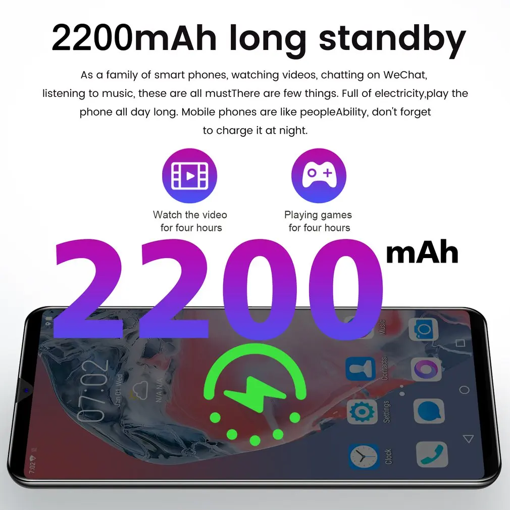 

6.1 Inch P45 Pro+ Smartphone 8GB+256GB Android Smart Phone Ultra-Thin Large Screen Full Screen Frequency Dual Card Dual Standby
