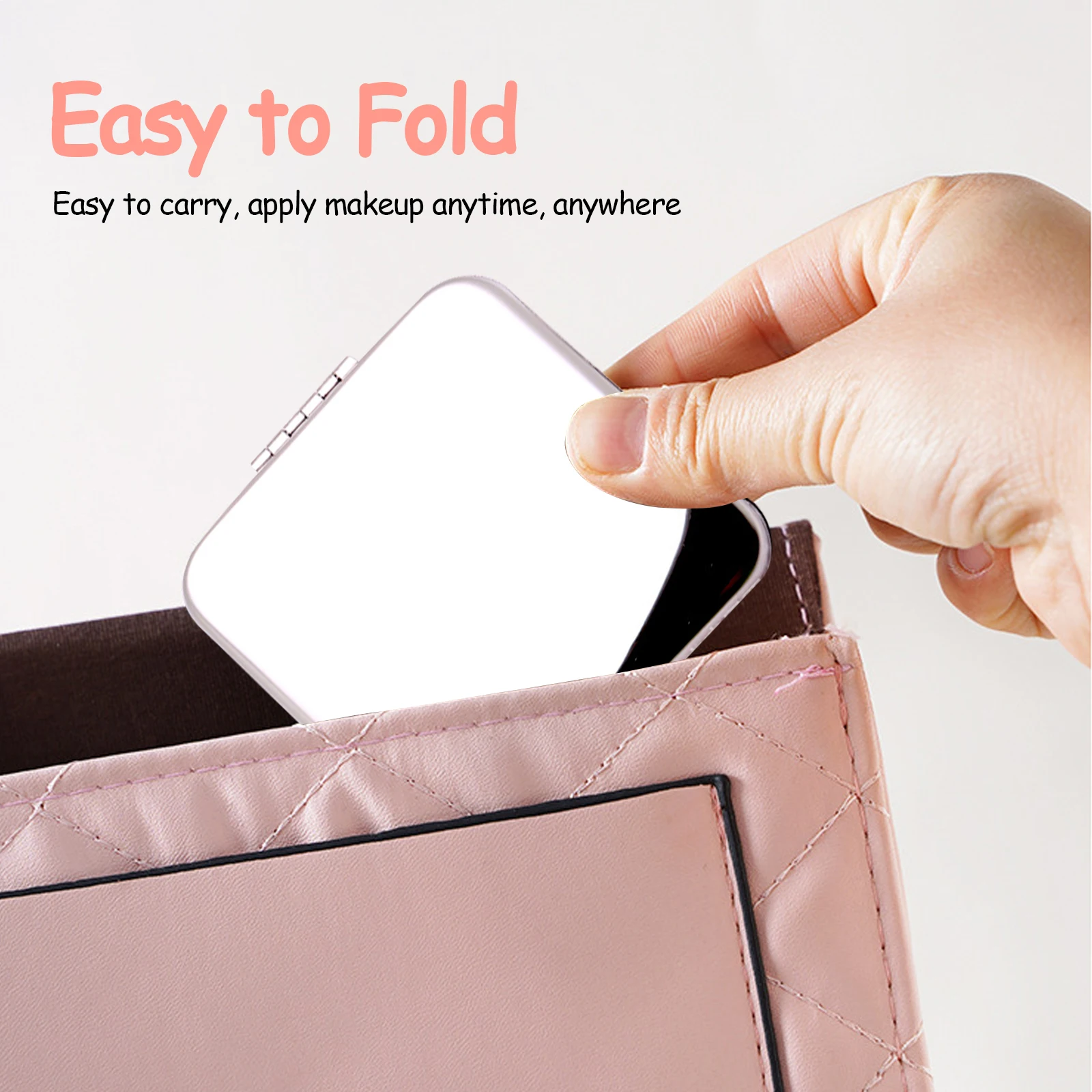 Роскошные компактные зеркала для макияжа портативные квадратные Складные