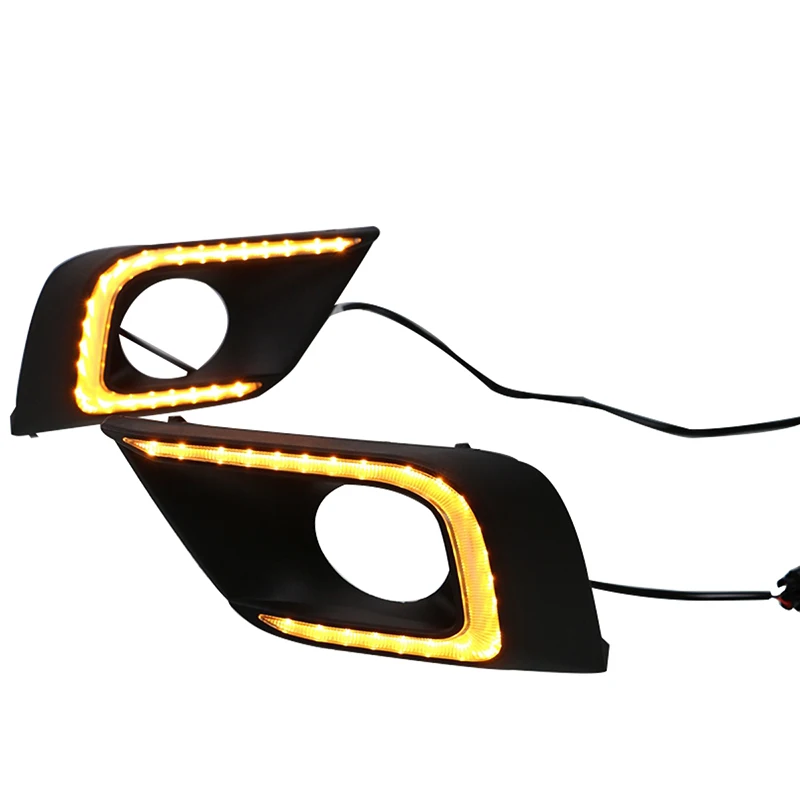 

2pcs For Nissan Murano 2015-2019 LED Daytime Driving Running Light DRL Car Fog Lamp 6000K White Light Turn Yellow Light