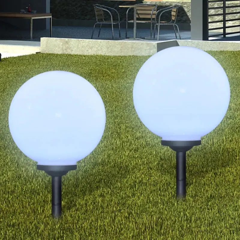 

2pcs Led Solar Powered Outdoor Lawn Lamp LED Solar Ball Light Lanterns Lamps Sensor IP65 For Path Garden Holiday Lights Decor