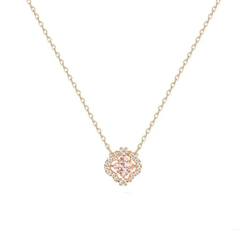

Necklace New Beating Heart Flower Rose Gold Color Choker Women Gift