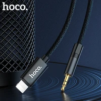 hoco audio aux cable for lightning male to 3 5mm male 1m hifi output jack cable adapter for car speaker iphone x xs max xr 6 7 8