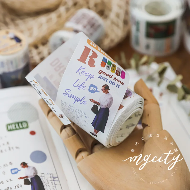 Винтажная Рождественская декоративная клейкая японская лента маскирующая васи