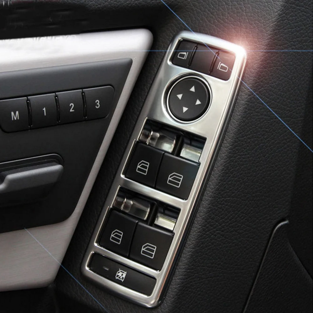 Новый Автомобильный интерьер Матовый хромированный дверной переключатель