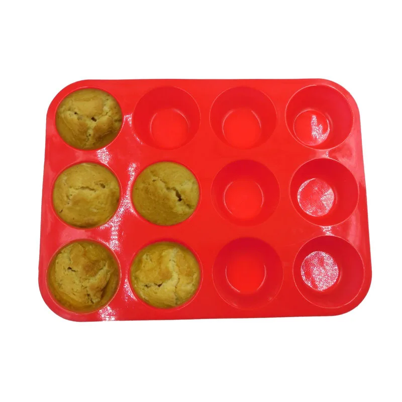 12 полости силиконовые формы для торта Маффин чашки принадлежности выпечки