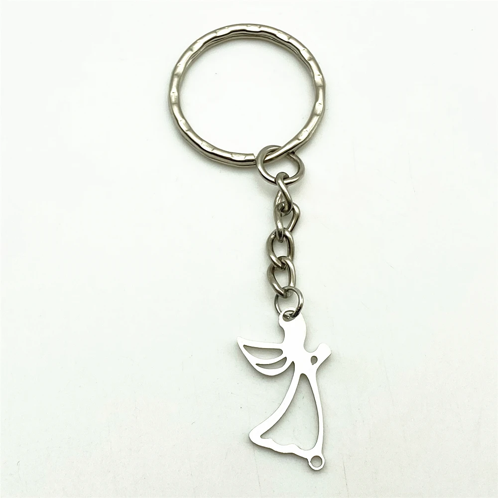 Брелок для ключей с ангелом не выцветает яркий цвет цепочка Девы Марии