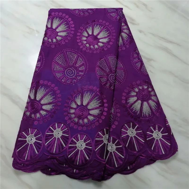 pink Cotton lace fabric High Quality Swiss Voile Lace with stones / latest African Fabric for wedding dress 5yards F16720 | Дом и сад