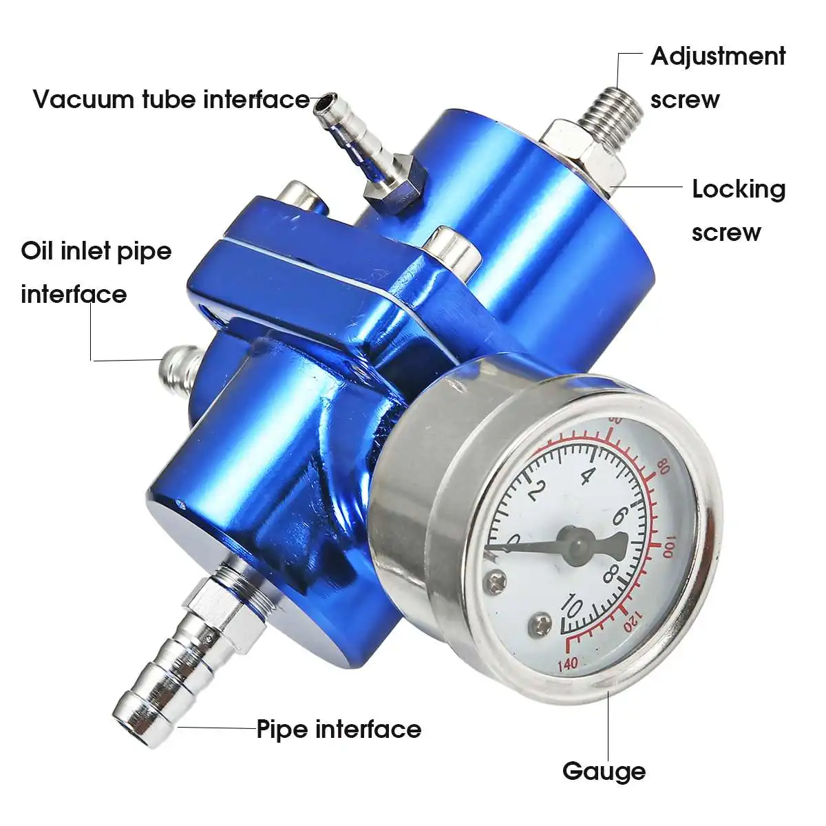 Универсальный алюминиевый регулируемый регулятор давления топлива 3 цвета 0-140