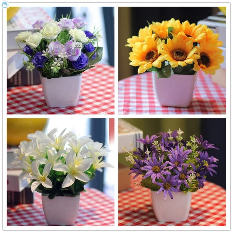 

Simulation plant ornaments living room bedroom furnishings plastic false flowers home desktop decorations potted modern