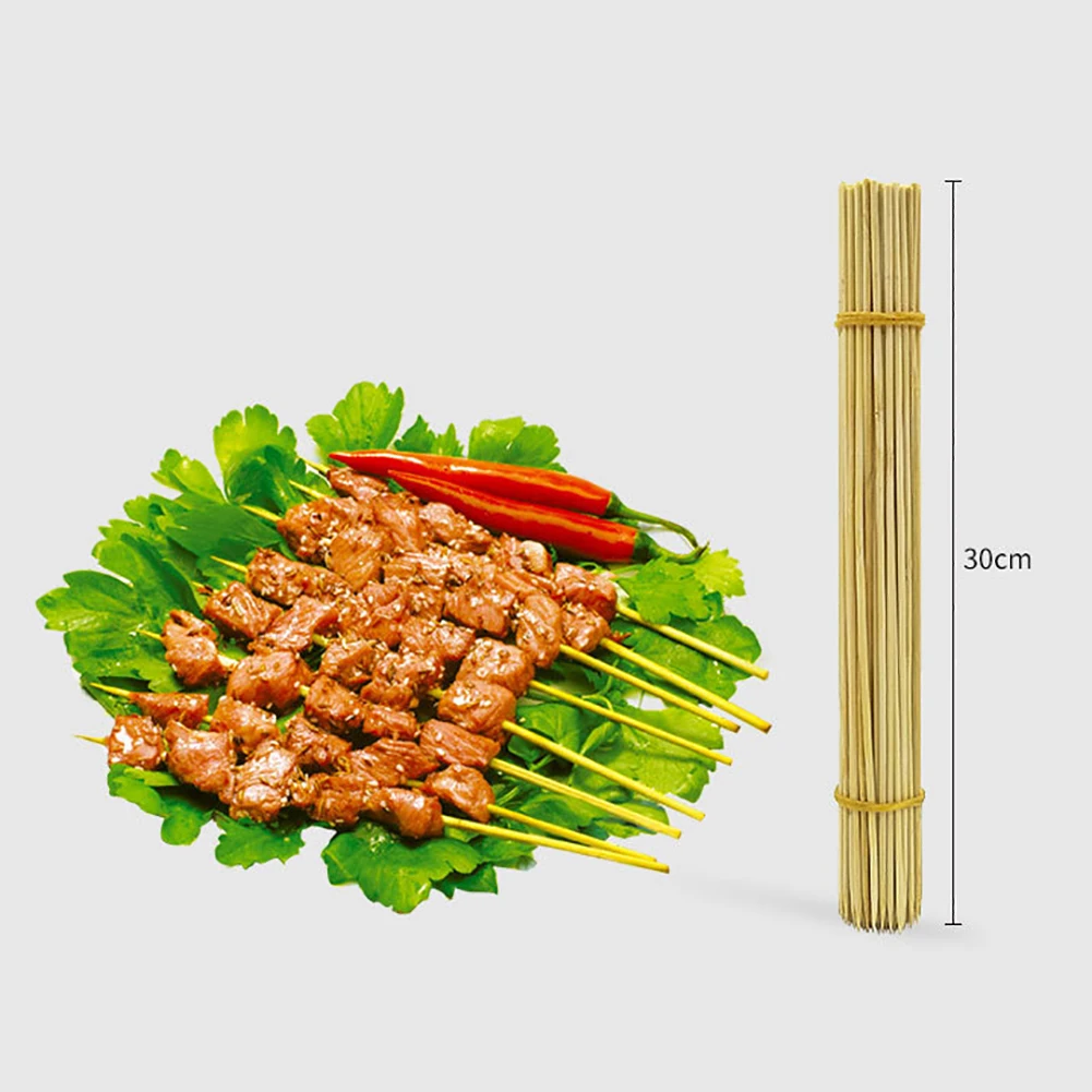 100 шт 30 см кухонные одноразовые бамбуковые палочки для барбекю шампуры мяса