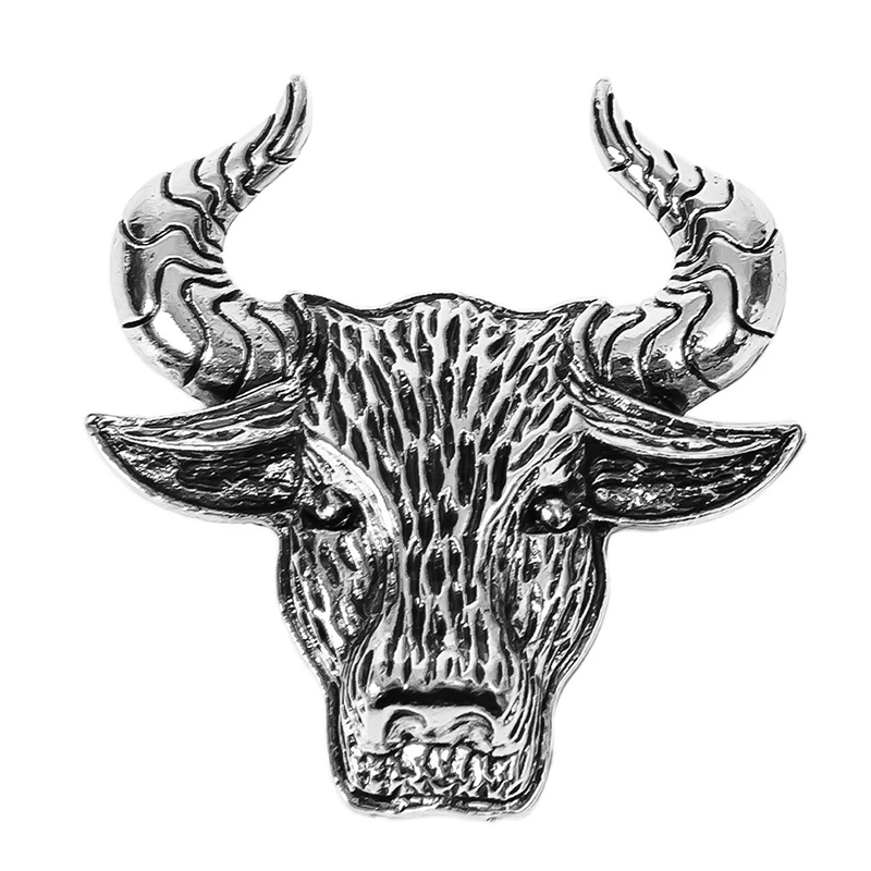 

Vintage Bull Head Brooches for Women and Men Chinese Ziodiac Cattle Brooch Pin Cow Jewelry