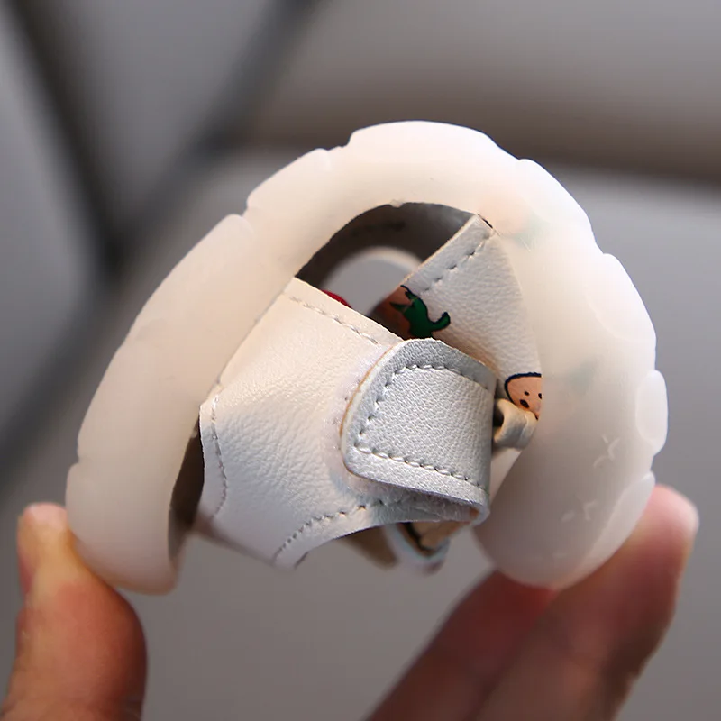 Сандалии с открытым носком для девочек босоножки принцессы на мягкой резиновой