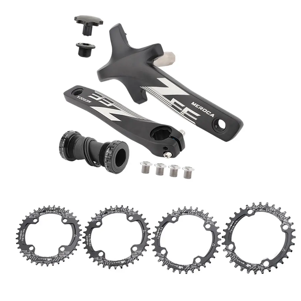 Комплект велосипедных кривошипов 104/64 BCD 170 мм набор 32/34/36/38T комплект для горного