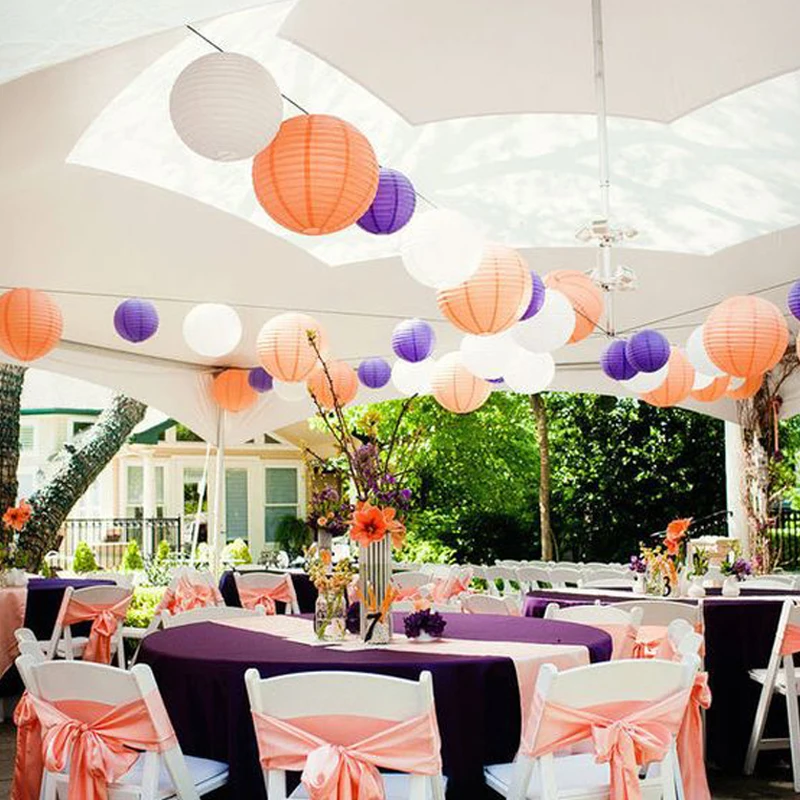 18 шт бумажный фонарь s смешанный размер китайский японский персиковый фиолетовый