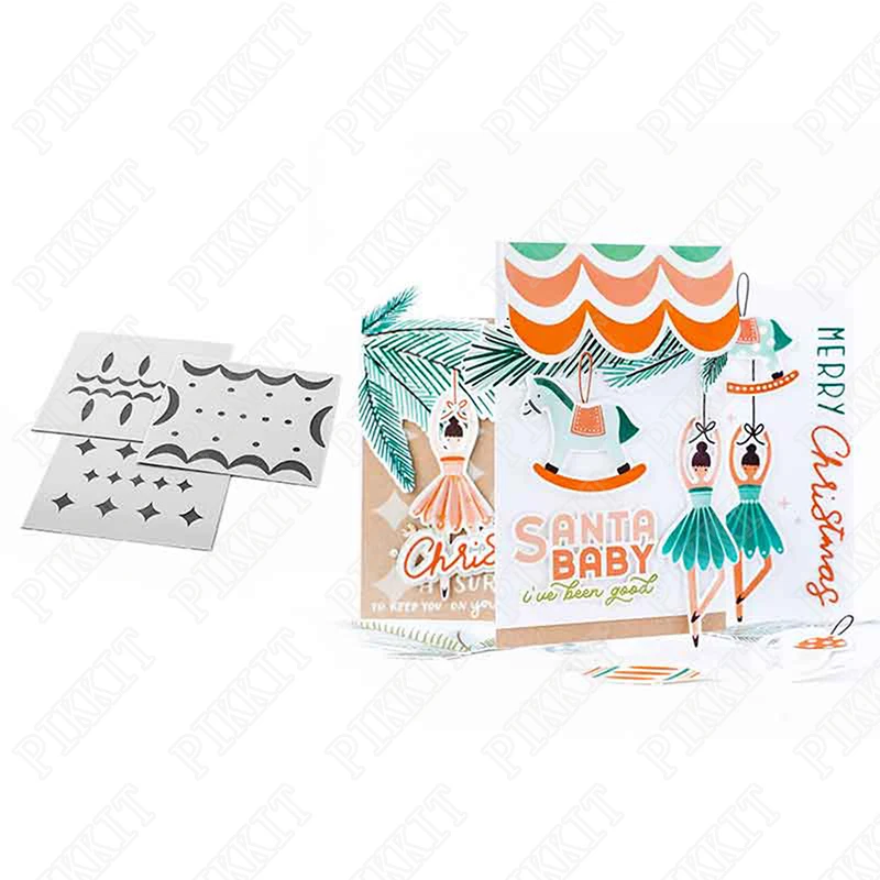 

Shining Stars Stencil Diy Scrapbooking Photo Album Embossing Decorative Diy Paper Cards 2021 New Arrive