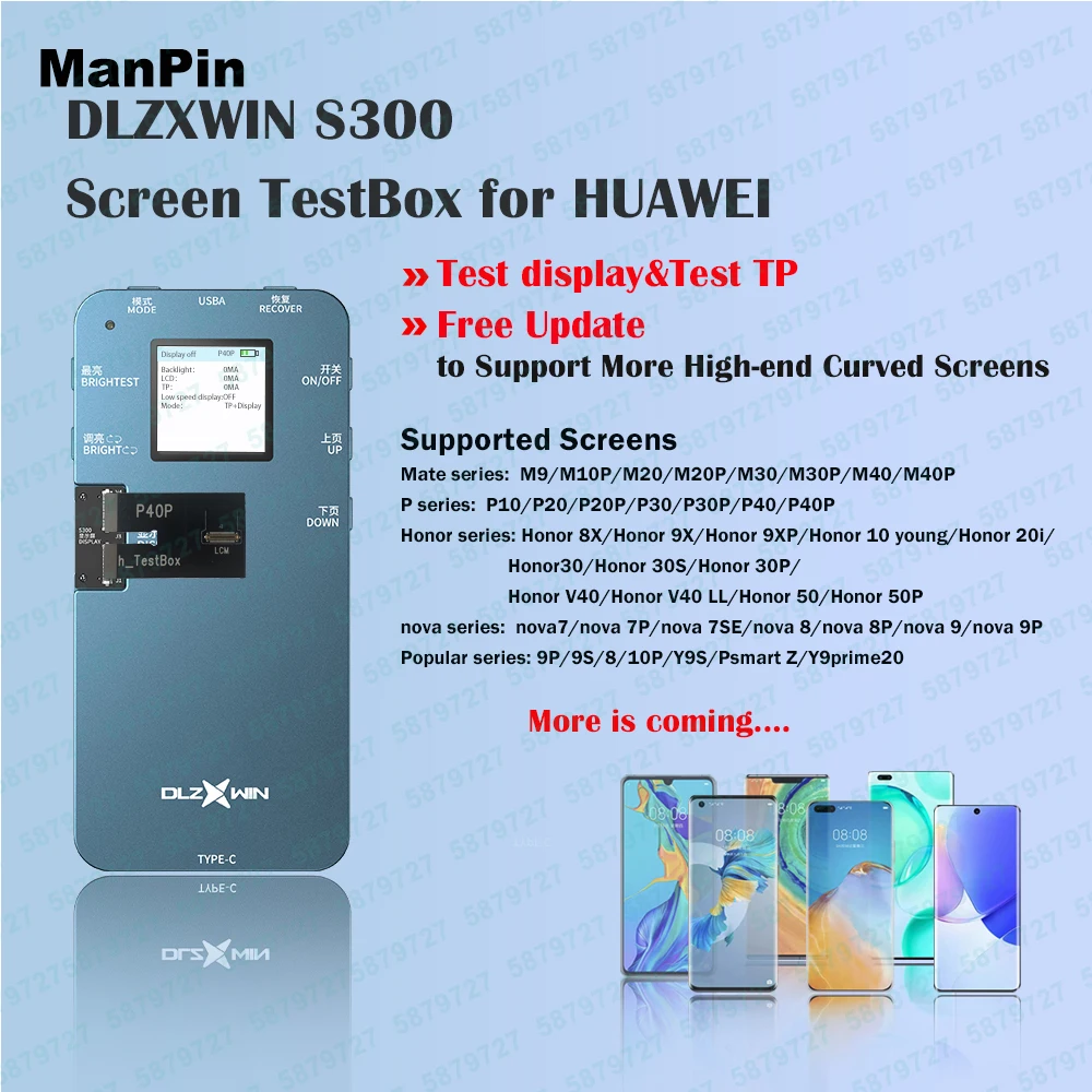 Probador de pantalla LCD 2 en 1 S300 para m&oacute;vil, herramienta de prueba t&aacute;ctil 3D, para iPhone 13, 12, 11 Pro MAX, XS, 8, 7, 6, Huawei P Mate Nova-3
