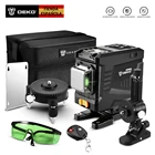 Лазерный уровень DEKO DKLL12PT1 с 12 зелеными линиями Лазерный уровень 3D с горизонтальными и птичьими линиями, 360 автоматический