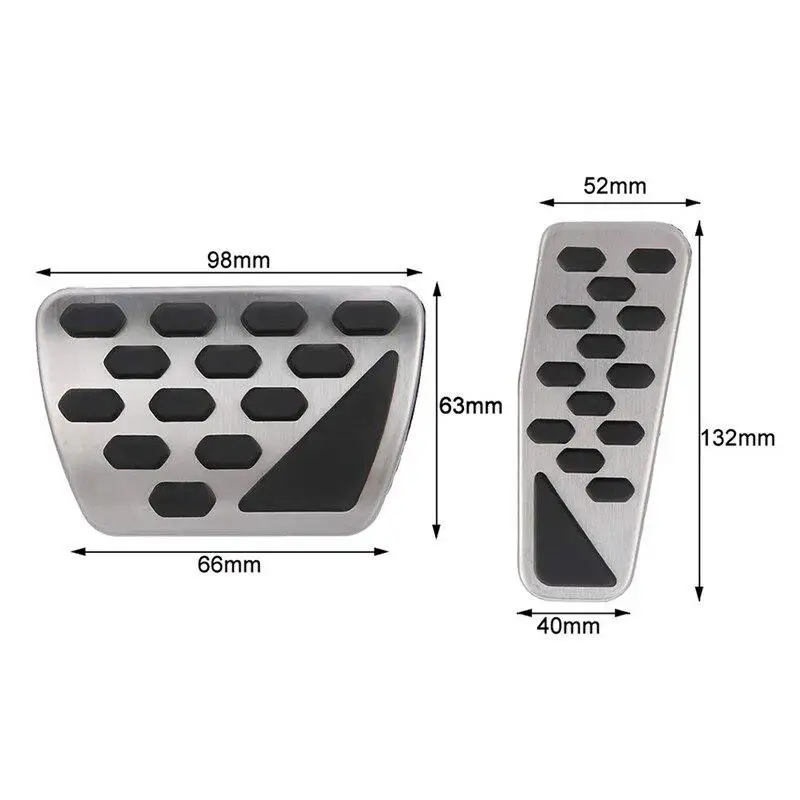 2PCS For 2018-2019 Jeep Wrangler Jl Models Car Gas Brake Foot Pedal Pad Kit Stainless Steel Accelerator Plate Pads | Автомобили и